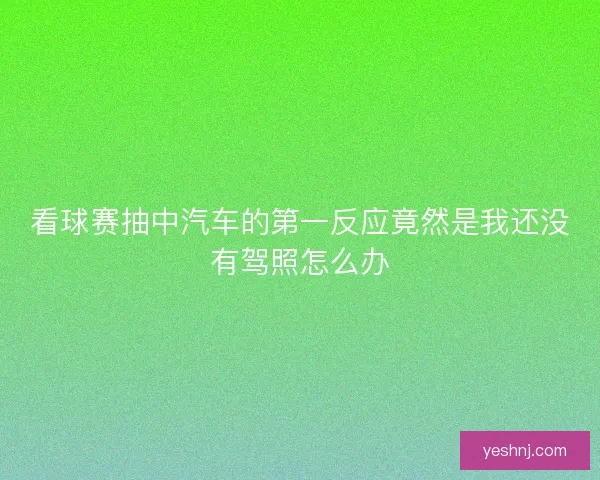 看球赛抽中汽车的第一反应竟然是我还没有驾照怎么办